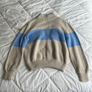 Aerie Cream & Blue Sweater
